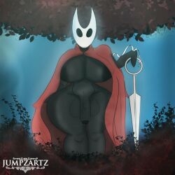 areola areola_slip ass balls ballsack big_ass big_breasts big_butt black_eyes breasts bug_girl cloak dickgirl female futa_only futanari girl gock grey_body hollow_knight horn hornet_(hollow_knight) hyper_balls jumpzartz limp_penis outerwear outerwear_only penis pose pussy revealing_clothes silksong thick_thighs thighs useless_clothing weapon white_mask