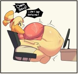 isabelle (animal crossing) from animal crossing by aplefrit