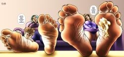 bite bite_mark blood_sucking cum daughter eve foot_fetish hyper margaret mother sole vampire