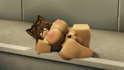 1girls 3d 3d_(artwork) alternate_version_available areolae barefoot big_breasts breasts completely_nude completely_nude_female female female_only full_body leahthecatgirl looking_at_viewer naked naked_female nipples nude nude_female pussy roblox robloxian solo solo_female spread_legs
