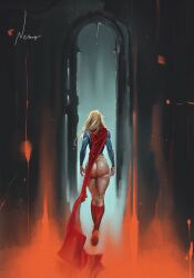 1girl 1girls 2026 alternate_version_at_source ass big_ass blonde_hair callmenemo dc_comics female female_only solo solo_female supergirl tagme