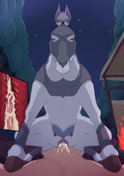 absurd_res animal_genitalia animal_pussy animal_vulva armor becky_apples bodily_fluids breasts campfire centaurworld clitoral_hood clitoris closed_eyes clothed clothed_feral clothing cum cum_in_vagina cum_inside cumshot dominant dominant_female dominant_feral duo ejaculation equid equine equine_genitalia equine_pussy equine_vulva female feral feral_on_top feral_penetrated first_person_view forest forest_background front_view genital_fluids genitals hi_res hooves horse human human_on_feral humanoid_genitalia humanoid_penis internal interspecies male male/female mammal nature nature_background netflix nipples nude nude_male outdoor_nudity outside outside_sex penetration penis plant pussy reminic serious serious_face sex spread_legs spreading sweat sweatdrop teats tent tree vaginal_fluids vaginal_penetration vulva x-ray_view zoophilia