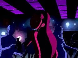 2d alien animated bare_midriff big_breasts blackfire bouncing_breasts breasts clothed crop_top dance dancing dc edit female gif huge_breasts komand'r nightclub people_in_background smooth_skin tagme tan-skinned_female tan_skin teen_titans upper_body void_aloe