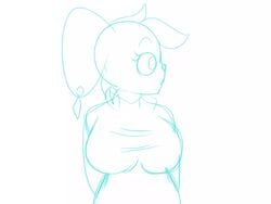 <3 animated big_breasts breasts chubby_female clothing female kayla_(lechugansfw) lechugansfw mammal mouse mp4 murid murine no_sound rodent simple_background sketch slightly_chubby solo undressing video webm