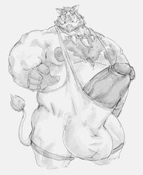 1boy 2021 5_fingers anthro balls bara big_balls big_bulge big_muscles big_penis body_hair boner broody bulge chest_hair erection eyebrows fingers genitals greyscale hair hi_res huge_balls huge_bulge huge_cock humanoid_genitalia humanoid_hands humanoid_penis hyper hyper_balls hyper_bulge hyper_genitalia hyper_penis jewelry male male_focus male_only mammal monochrome muscular muscular_anthro muscular_male necklace nipples original original_character penis phosbara poking_out solo solo_male standing suid suina sus_(pig) thick_eyebrows tusks vein veiny_penis wild_boar wrestling_singlet