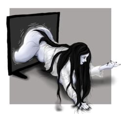 black_hair horror prayer1 television the_ring white_body yamamura_sadako_(cosplay)