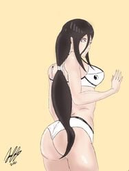 1girls 2021 against_wall arm_support artist_signature ass ass_crack big_ass big_breasts blush body_blush boruto:_naruto_next_generations breasts bubble_ass bubble_butt butt_crack dated female female_only from_behind hair_between_eyes hand_on_wall hyuuga_hanabi long_hair looking_at_viewer looking_back naruto naruto_(series) omnidoctor073 plain_background ponytail round_ass shiny shiny_hair shiny_skin sideboob simple_background skin_tight skindentation solo solo_focus standing tied_hair underwear very_long_hair watermark white_bra white_panties white_underwear yellow_background