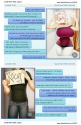 1boy 1boy1girl 1girls adam_villard big_breasts blonde_hair breasts busty comic comic_page cousins hidden_face huge_breasts incest karen_villard large_breasts original straight taboolicious texting