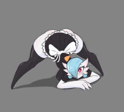 ass big_ass big_butt blue_hair diverp embarrassed gardevoir jack-o_pose jackochallenge maid pokémon_(species) pokemon pokemon_(species) spread_legs thick_ass thick_lips thick_thighs thigh_gap thighhighs