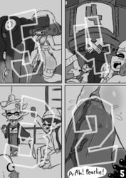 big_breasts black_and_white blush callie_(splatoon) clothed clothing comic dark-skinned_futanari dark_skin dialogue duo_focus female futa_on_female futanari humanoid imminent_orgasm inkling interracial lewdtoonyguy light-skinned_female light_skin lingerie marie_(splatoon) marina_(splatoon) monochrome mostly_nude new_year new_year_2022 nude off_the_hook_(splatoon) pale-skinned_female pale_skin pearl_(splatoon) self_upload sex size_difference splatoon splatoon_2 squid_sisters text vaginal_penetration yuri