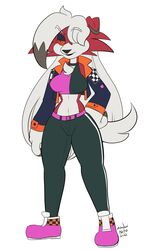 breasts cheerycide female furry lycanroc midnight_lycanroc pokémon_(species) pokemon tagme thick_thighs