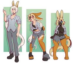 anthro ass_expansion breast_expansion breasts bunny_girl female gender_transformation genderswap hair_color_change hair_growth large_breasts mtf_transformation navel nipples rule_63 shortstack shortstackification story_at_source thick_thighs thigh_expansion transformation transformation_sequence wide_hips wrenzephyr2
