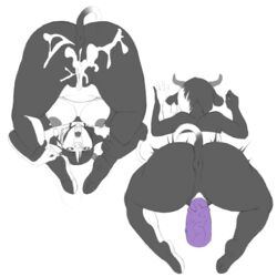 1girls after_sex animal_humanoid anthro anus ass ass_up bodily_fluids bovid bovid_humanoid bovine bovine_humanoid breasts cattle cattle_humanoid cum cum_inside cum_on_butt disembodied_penis duo ear_tag erection facial_piercing female female_focus genital_fluids genitals greyscale hi_res horns humanoid looking_at_viewer male/female mammal mammal_humanoid monochrome nipple_piercing nipples nose_piercing nose_ring open_mouth penetration piercing presenting presenting_anus presenting_pussy pussy rawhell rear_view septum_piercing sex tail tail_tuft tongue tongue_out tongue_piercing tuft upside-down upside_down_pussy vaginal_penetration veiny_penis