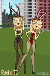 accurate_art_style amy_(tdi) bandgeek32 blonde_hair bunnysuit female legs pantyhose playboy_bunny racheltd_(artist) samey_(tdi) smug total_drama:_pahkitew_island total_drama_island