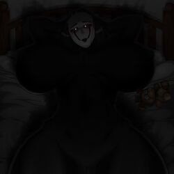 bed bedroom five_nights_at_freddy's five_nights_at_freddy's_4 kaxiota marionette_(fnaf) nightmarionne presenting puppet_(fnaf) pussy rule_63 smile