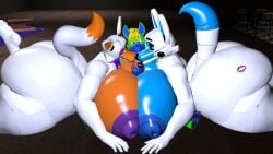 2girls 3d 3d_(artwork) ass_bigger_than_head big_ass big_breasts big_penis blowjob breasts_bigger_than_head casual casual_nudity double_paizuri female female_only five_nights_at_freddy's five_nights_at_freddy's:_sister_location funtime_foxy_(fnaf) funtime_foxy_(fnafsl) huge_ass huge_breasts kissing_penis lolbit_(fnaf) nude oc oral paizuri penis public public_nudity robot robot_girl tyranfox tyranfox_(artist)