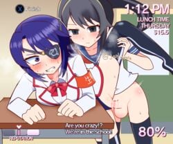 1futa 1girl1futa 1girls aoi_ryugoku ayano_aishi bar_censor black_eyes black_hair black_legwear black_thighhighs blue_hair blue_panties bottomless censored classroom clothed clothed_rape clothing desk dominant_futanari dominated domination english english_text female femsub futa_on_female futadom futanari futanari_penetrating gameplay_mechanics human jarkwarutu leg_up legwear light-skinned_female light-skinned_futanari light_skin pale_skin panties panties_aside partially_clothed penis ponytail pussy rape school school_uniform schoolgirl sex short_hair standing submissive_female sweat text thighhighs vagina vaginal_penetration vaginal_rape yandere-chan yandere_simulator