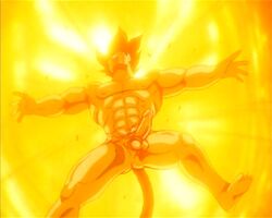 1boy 5_fingers abs anonymous_artist ass balls bardock dragon_ball dragon_ball_z drawfag edit edited edited_screencap explosion feet fight flare genitals humanoid male male_focus male_only muscle muscles muscular muscular_male naked nipples nude official_art pecs pectorals penis retracted_foreskin scars screaming screenshot screenshot_edit solo spiky_hair spread_legs spreading tail testicles yellow_background