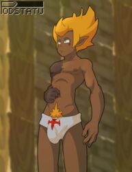 bulge half-closed_eyes itching male male_only orange_hair orange_pubic_hair podstatu pubic_hair rubilax scratching shushu sleepy solo solo_male tristepin underwear underwear_only wakfu