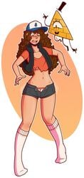 baseball_cap bill_cipher breasts confusion dipper_pines disney disney_channel female female_dipper gender_transformation genderswap genderswap_(mtf) gravity_falls pine_tree_(symbol) rule_63 straight_hair teenager thighs wide_hips wrenzephyr2