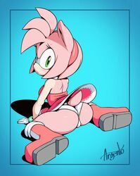 amy_rose argento clothing dress furry panties pink_fur pink_hair small_breasts sonic_(series)