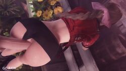 16:9 1boy 1girls 3d aerith_gainsborough anal anal_penetration anal_sex animated anus asian ass ass_grab braided_ponytail brown_hair clothed_sex doggy_style female final_fantasy final_fantasy_vii final_fantasy_vii_remake from_behind from_behind_position grand_cupido grinding male no_sound panties panties_aside penetration penis petite pov sex shaking small_ass square_enix tagme tight_anal video wide_hips