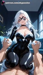 1boy 1girls 2025 ai_assisted ai_generated anime artist_name big_breasts big_chest black_cat_(marvel) black_choker blacked blue_eyes boots breast breasts bust busty chest choker cleavage cowgirl_pose cowgirl_position domino_mask explicit feather_boa felicia_hardy female fur fur-trimmed_boots fur-trimmed_coat fur-trimmed_dress fur-trimmed_gloves fur-trimmed_jacket fur-trimmed_legwear fur-trimmed_sleeves fur_collar fur_trim hand_grab hi_res high_quality high_resolution highres holding_another's_wrist holding_hands indoors interlocked_fingers large_breasts long_hair looking_at_viewer male marvel marvel_comics mask night out_of_frame parted_lips patreon patreon_username plant potted_plant pov pov_hands riding skypassion smile solo_focus spider-man_(series) stable_diffusion straddling straight watermark white_hair window woman_on_top