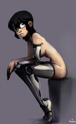 black_hair casual cybernetics dresden_codak human kimiko_ross nude prosthesis triple_amputee webcomic