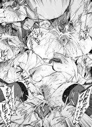 1girls absurdres ahe_gao ahegao_face ahoge anus ass black_and_white black_gloves black_pants breasts cameltoe censor_bar censored cum cum_in_pussy cum_inside ethereal_(zenless_zone_zero) evelyn_chevalier female from_behind gloves highres huge_ass huge_breasts japanese_text jewelry large_ass large_breasts mating mating_press mixed-language_commentary mole mole_under_eye monochrome monster multiple_views necktie nipples_visible_through_clothing orange_hair orgasm pants police police_uniform policewoman pubic_hair pussy shirt tagme thirty_8ght tight_clothes tight_clothing tight_pants white_shirt wide_ass wide_hipped_female wide_hips zenless_zone_zero