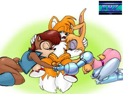 2006 anthro archie_comics balls bunnie_rabbot canine chipmunk closed_eyes clothing fbz fellatio female fox fur hand_behind_head interspecies male mammal mobian_(species) multiple_females multiple_penises nude oral penis rabbit rodent sally_acorn sega sonic_(series) sonic_satam sonic_the_hedgehog_(archie) sonic_the_hedgehog_(comics) sonic_the_hedgehog_(series) straight tails