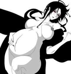 breasts female genderswap_(mtf) large_breasts naruto narzis5638 nude pregnant ready_to_pop rule_63 solo uchiha_itachi