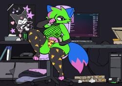 1girls kevin_(nyanwolf) nyanwolf pizza rule_63