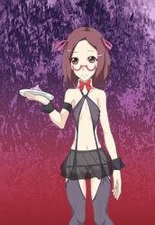 ako_oozora clothing glasses kaidan_restaurant lingerie skirt tagme