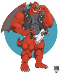 2023 abs anthro artist_name ball_bulge balls bara belt biped black_clothing black_jacket black_topwear briefs bulge claws clenched_teeth clothed clothing colored detailed_bulge dragon erection eyewear feet finger_claws fingers full-length_portrait genitals glans green_eyes green_sclera grey_body grey_scales hand_on_hip hi_res humanoid_feet humanoid_genitalia humanoid_hands humanoid_penis isaac_andel jacket male multicolored_body multicolored_scales muscles muscular muscular_anthro muscular_arms muscular_legs muscular_male mythological_creature mythological_scalie mythology nickelodeon non-mammal_balls open_clothing open_jacket open_topwear pecs penis pinup plantigrade portrait pose red_body red_scales scales scalie simple_background skimpy smile smoke smoke_from_nose solo spiked_tail spikes spikes_(anatomy) standing sunglasses super_bike tail teeth text the_fairly_oddparents toe_claws toes topwear two_tone_body two_tone_scales underwear vein veiny_muscles ventral_scales wings yaoi