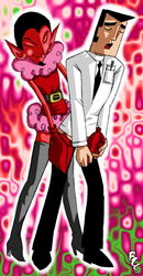 bcs gay him male_only powerpuff_girls professor_utonium red_skin straight_hair