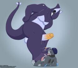 anthro balls bodily_fluids buizel cudacore cum erection feet foot_fetish foot_lick foot_play footjob foreskin generation_2_pokemon generation_4_pokemon genital_fluids genitals hi_res icy_dooley_(character) legendary_pokemon licking lugia male male/male mustelid nintendo orgasm penis pokemon pokemon_(species) sex size_difference toes tongue uncircumcised