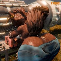rocket raccoon from guardians of the galaxy by z hado