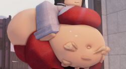 3d 3d_(artwork) agent_(rolve) alternate_ass_size alternate_body_type alternate_breast_size ass_cleavage ass_out bad_end belly_bulge belly_button belly_expansion belly_out bones_in_stomach breasts clothed clothing corpse dead death dialogue digested digested_prey digestion digestion_implied exaggerated_anatomy exaggerated_proportions female full_stomach muffled_scream muffled_screaming parts roblox robloxian rolve sillyjuices skeleton slapping_belly text typical_colors_2 vore vore_belly vore_comic wide_hips wide_thighs