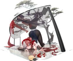 2girls _ii)_(azur_lane) absurdly_long_hair all_fours ass azur_lane black_hair black_pantyhose blue_leotard bodystocking breasts brown_hair cg chao_ho_(azur_lane) chao_ho_(frolicking_flowers _verse _verse_ii)_(azur_lane) double_bun female full_body hair_bun large_breasts leotard long_hair looking_at_viewer multicolored_hair multiple_girls official_alternate_costume official_art pantyhose purple_eyes red_hair reflection split-color_hair through_medium through_screen top-down_bottom-up two-tone_hair very_long_hair white_hair