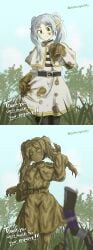completely_covered_in_mud covered_in_mud dirty dirty_girl female female_only frieren mud muddy numerinyon1212 solo sousou_no_frieren tagme
