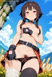 1girls ai_generated big_ass blush busty curvy detailed_background eyes face female female flat_chest heavy hips kono_subarashii_sekai_ni_shukufuku_wo! looking_pleasured male/female megumin mouth nipple_slip nipples nude open pink pleasure presenting pubic_hair puffy_nipples pussy satou_kazuma small_breasts solo squeeshyai submissive teen teenage_girl teenager thick thighs wide