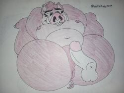 2025 2d 2d_(artwork) 2d_artwork anthro anus ass belly big_ass big_breasts big_butt boar breasts chubby chubby_belly chubby_female disembodied_penis dreamworks dreamworks_animation female furry furry_female mohawk mohawk_(hairstyle) nose_ring penis pigtail_(the_bad_guys) suid suine sus_(pig) tagme tail the_bad_guys the_bad_guys_2 traditional_art traditional_drawing_(artwork) traditional_media_(artwork) tusks wallarudo wild_boar
