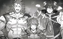 awooga bara bara_tits big_breasts black_and_white breasts buff_male cumdump cute_male embarassed flushed flushed_face gay geisenborger gran_(granblue_fantasy) granblue_fantasy haiki396g haiki_(tegusu) honestly_quite_incredible huge_biceps hung_male imminent_breeding imminent_impregnation imminent_sex implied_sex male male_only maledom malesub meat_toilet men_love_men men_only monochrome muscular muscular_body muscular_male musk oh_my_god oh_my_goodness_gracious paradise peace_sign sex_slave sexy_body sexy_male steam surrounded_by_men tremor_bursted wholesome wilnas_(granblue_fantasy) yaoi zooweemama