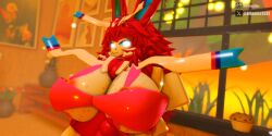 3d 3d_(artwork) 3d_render anthro bedroom big_breasts bikini breasts ear eyes female furry furry_female ktiiejiju_(artist) nipples pink_hair pink_tail pokemon pokemon_go pose roblox robloxian sunset sylveon sylveon_(pokemon) tail thick_legs watermark white_body