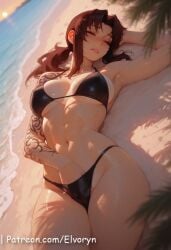1girls ai_generated beach big_ass big_breast black_bra black_lagoon black_underwear breasts clothed_sex elvoryn female fingering fingering_self hand_on_underwear high_resolution highres male nude on_bikini penis penis_in_pussy pink_nipple pussy pussy_juice revy saliva straight_sex tagme tongue_out vaginal_penetration vaginal_sex