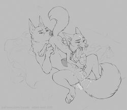 adam_wan cum fox gay handjob male male_only monochrome nick_wilde oral_sex wolf yaoi zaush zootopia zootropolis