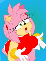 2022 alternate_version_available amy_rose big_breasts big_breasts bokbs breasts female female_focus female_only fullmetalsketch half-closed_eyes hd hi_res high_resolution highres pink_fur pink_hair snailbail22 sonic_(series) tongue tongue_out