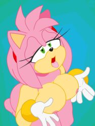 2022 amy_rose big_breasts big_breasts bokbs breasts female female_focus female_only fullmetalsketch half-closed_eyes hd hi_res high_resolution highres pink_fur pink_hair snailbail22 sonic_(series) tongue tongue_out