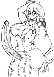 1futa alternate_version_at_source balls bermuda_art big_ass big_balls big_breasts bodysuit clothed clothing erection froppy fully_clothed futa_only futanari hero_outfit_(mha) huge_ass huge_balls huge_cock human monochrome my_hero_academia penis self_upload sketch solo standing thick_thighs tsuyu_asui