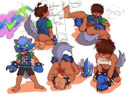 2boys ass bone brawl_stars feet furry gay leon_(brawl_stars) male penis solo solo_male tagme tagme_(artist) werewolf wolf_leon